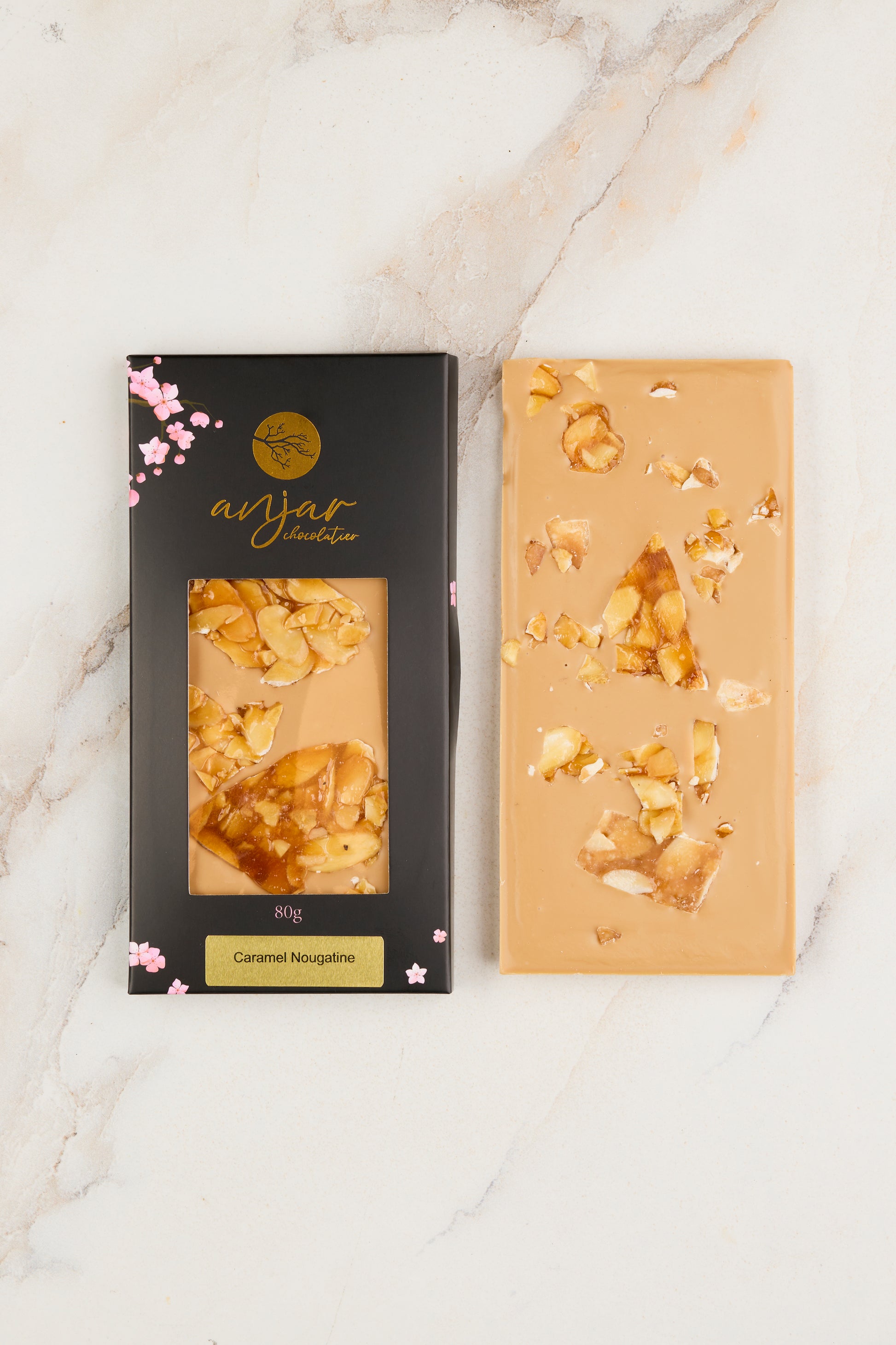 Caramelized White Chocolate Nougatine bar