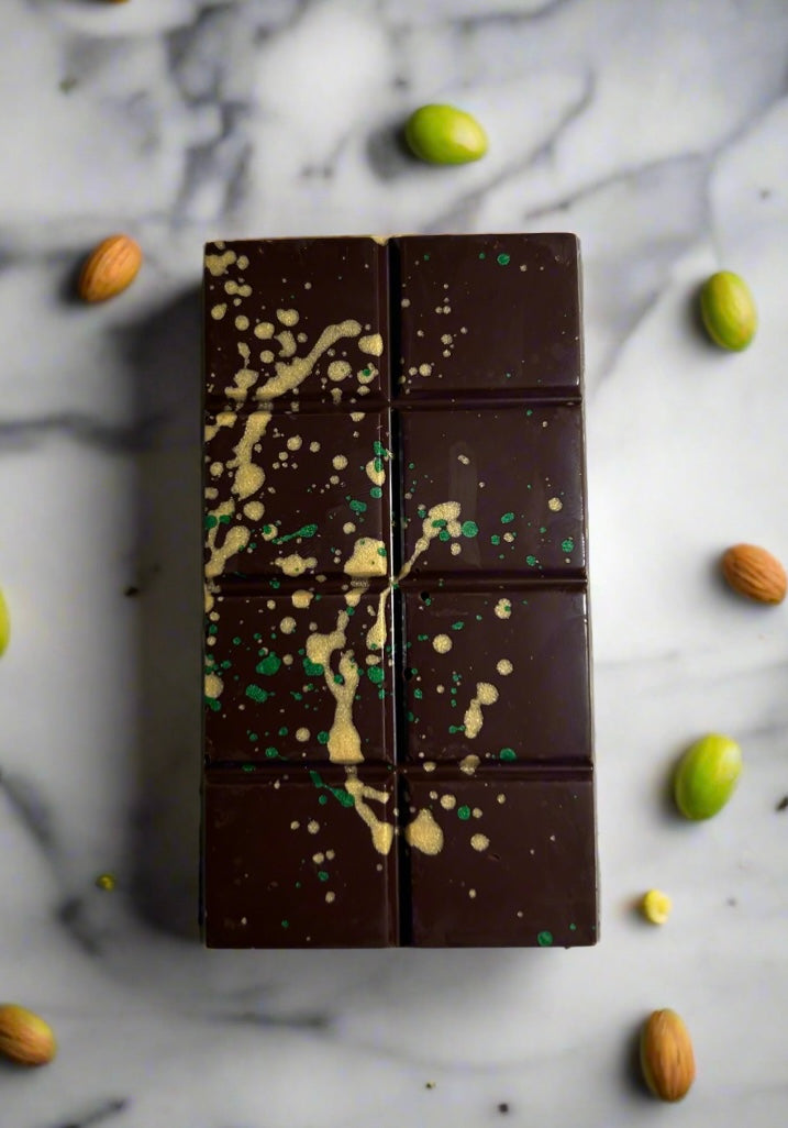 Anjar Pistachio Filled 60% Dark Chocolate Bar