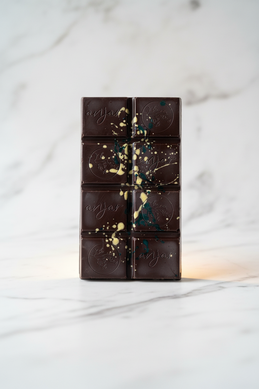 Anjar Dubai Pistachio Filled 60% Dark Chocolate Bar