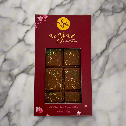 Anjar Dubai Pistachio Filled Milk Chocolate Bar